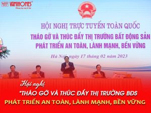 Từ đầu năm đến nay, đã diễn ra nhiều hội nghị liên tiếp nhằm tìm giải pháp "cứu cánh" cho thị trường bất động sản. Hôm nay, ngày 17.02, đã diễn ra hội nghị trực tuyến toàn quốc có tên gọi "Tháo gỡ khó và thúc đẩy thị trường bất động sản phát triển an toàn, lành mạnh, bền vững". Dưới đây là một số điểm nổi bật của hội nghị này được Vamihomes điểm qua.