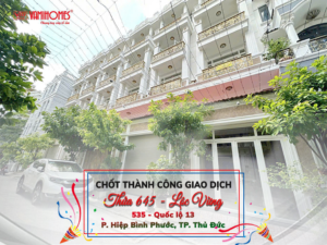 Vamihomes vui mừng thông báo rằng thửa đất 645 – nhà phố Lộc Vừng đã chính thức giao dịch thành công! Đây là một niềm vui lớn không chỉ của khách hàng mà còn của toàn thể công ty.