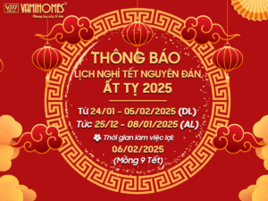 Thông báo lịch nghỉ Tết Nguyên đán Ất Tỵ 2025