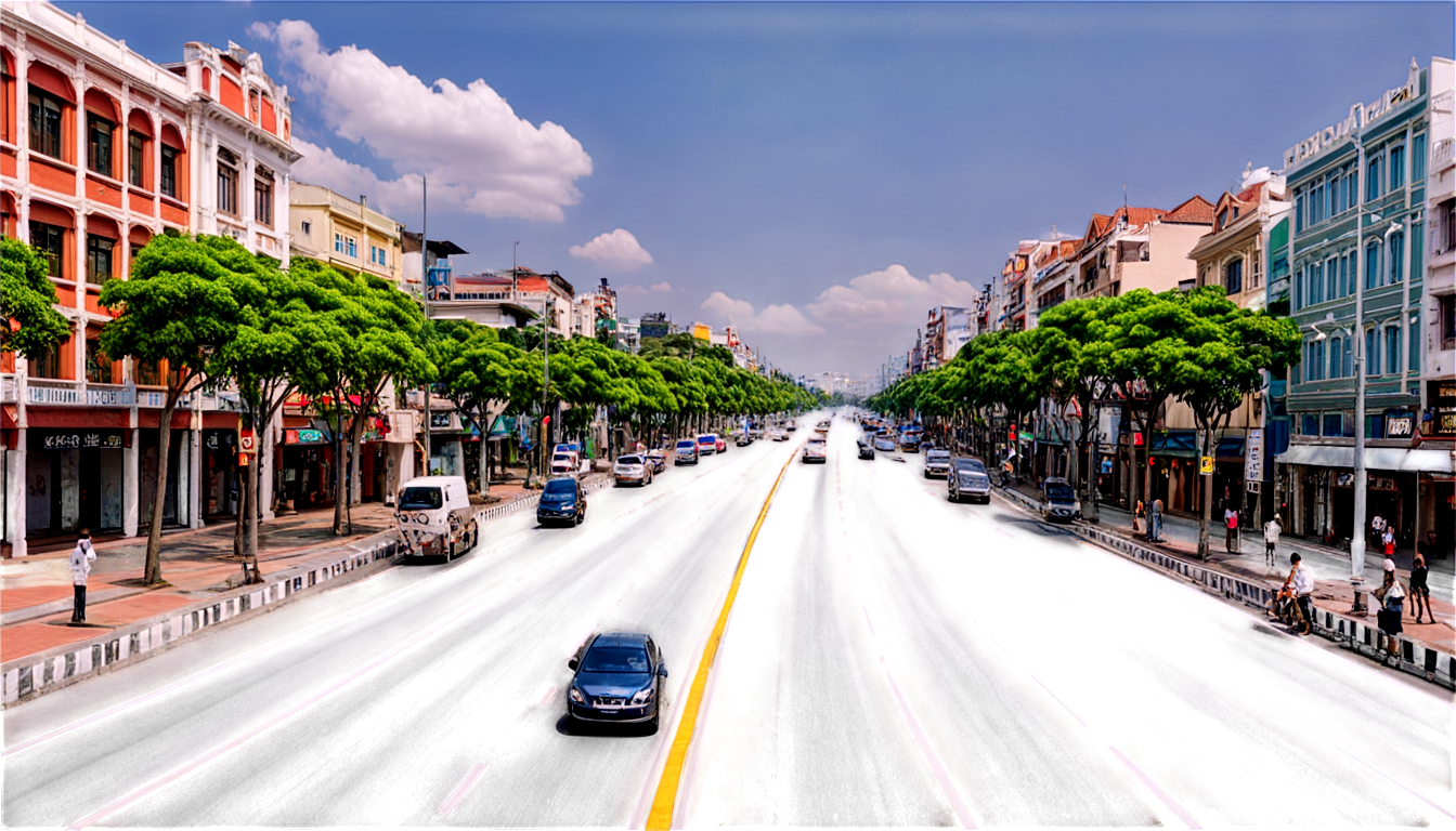 Mặt cắt đường Nguyễn Hữu Thọ