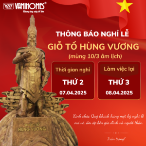 Thông báo lịch nghỉ lễ Giỗ tổ Hùng Vương 10/3