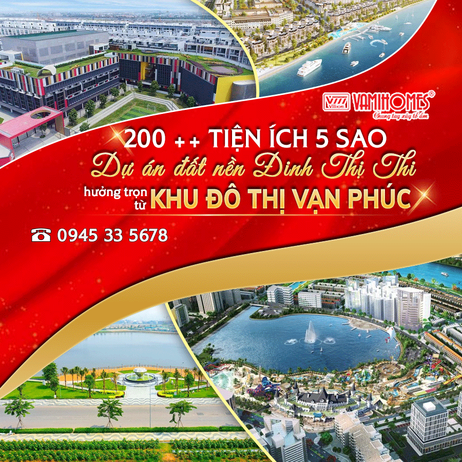 Hưởng trọn tiện ích khu đô thị Vạn Phúc
