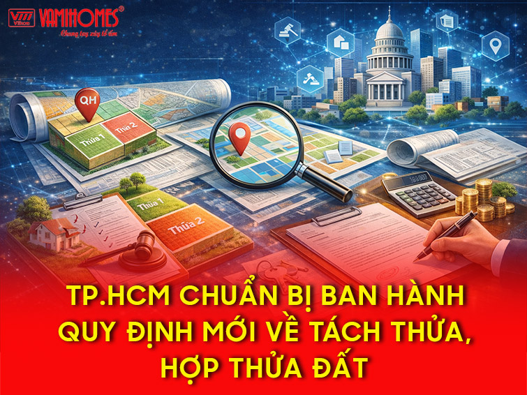 TP.HCM chuẩn bị ban hành quy định mới về tách thửa, hợp thửa đất